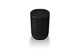 Sonos Move 2 | Tragbarer WLAN Speaker mit WLAN, Bluetooth, kompatibel mit Amazon Alexa, mindestens 24 Stunden Akkulaufzeit und kabelloser Ladestation - Schwarz