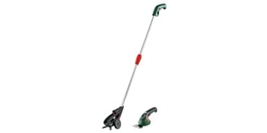 Bosch Akku-Grasscheren Set Isio (3,6 V, Messerabstand: 8 mm, Ladegerät, Teleskopstiel, im Karton)