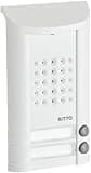 Schneider Electric Ritto Türsprechanlage für 2-Familienhaus, Ergänzung für bestehende Minivox Gegensprechanlagen mit beleuchteter Klingeltaste und Namensschild