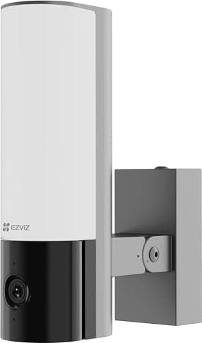 EZVIZ 4MP WLAN Flutlicht Kamera EL3, Überwachungskamera Außen, Zwei-Wege-Audio,Aktive Verteidigung, KI Erkennung, Farbnachtsicht, 2,4/5Ghz Dualband WLAN, IP65 Wasserschutz, Kompatibel mit Google/Alexa