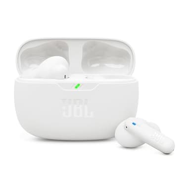 JBL Wave Beam 2, Kabellose Bluetooth-In-Ear-Kopfhörer mit Noise-Cancelling, 40 h Wiedergabezeit, JBL Pure Bass Sound, Smart-Ambient-Technologie und Multipoint-Verbindung, Weiß