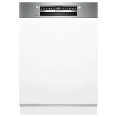 Bosch SMI4ECS32E, Serie 4, Smarter Geschirrspüler Teilintegriert 60 cm, Besteckschublade, Made in Germany Spülmaschine, extra Trocknen, starke Reinigung, sehr leise, Automatikprogramme, Edelstahl
