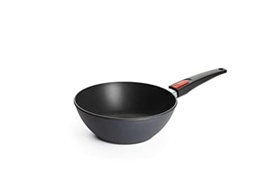 Woll Diamond Lite Wok- und Rührpfanne - Induktiv -, Ø 24 cm, 9 cm hoch - Geeignet für alle Herdarten, Aluminiumguss, Antihaft-Versiegelung, backofenfest, anthrazit