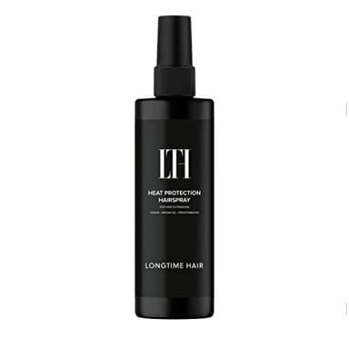 LONGTIME HAIR® Hitzeschutzspray I mit Bio-Arganöl & Provitamin B5 I Für Haare & Extensions I Bis zu 230°C + UV-Schutz I 200ml I Silikon- und Parabenfrei I Deutsche Herstellung