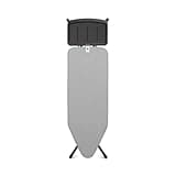 Brabantia - Bügelbrett C - für Dampferzeuger - XL-Dampfbügelbrett - Extra großer Metallständer - Höhenverstellbar - Solider Vierfußrahmen - Geräte bis zu 40 x 22 cm - Metallised - 125 x 45cm