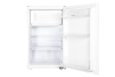 Respekta Einbaukühlschrank mit Gefrierfach 88 cm / 116 L Nutzinhalt/Wechselbarer Türanschlag/Automatische Abschaltung des Kühlteils/Kühl-Gefrierkombination ‎KS88.4-11 / Max. 39 dB/in weiß