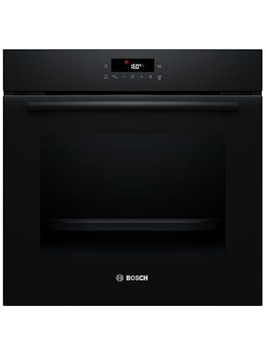 Bosch HBA571BB4 Serie 2 Einbau-Backofen, 60 x 60 cm, 71 Liter Garraum, Pyrolyse-Selbstreinigung, AutoPilot 10 Programme, 3D-Heißluft, LED Touch Control, Schwarz