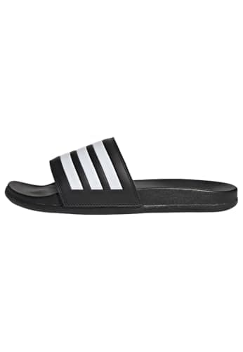 adidas Unisex Adilette Comfort Slides, Core Black / Cloud White, 47 EU