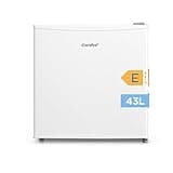 Comfee RCD50WH2(E) Mini Kühlschrank / 43L Kühlbox mit Eisfach/Kühlschrank Klein für Zimmer & Büro/Schnelle Kühlung in der Chiller Box/Temperaturregelung/Verstellbare Füße / 80 kWh/Jahr/Weiß