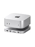 Hagibis Mac mini M4 Hub & Ständer mit SSD-Gehäuse, 3 in 1 USB Type-C Dockingstation mit M.2 NVMe SSD-Gehäuse, 10 Gbit/s USB 3.2 Gen2, SD4.0, TF4.0, 5V/2A Netzteil für M4 Pro (MC60)