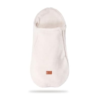 my junior® ThermoWool 2in1 Fußsack Cozy Edition für Babyschalen und Kinderwagen, 100% Schurwolle, mit Reißverschluss (Beige)