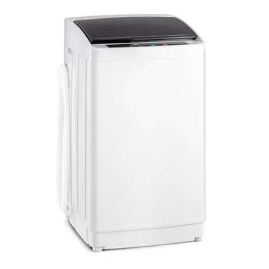 LEADZM Toplader Waschmaschine 5KG，Waschvollautomat mit Schleuder mit Edelstahltrommel，Mini Waschmaschine ideal für Apartments und Wohnmobile (5KG)