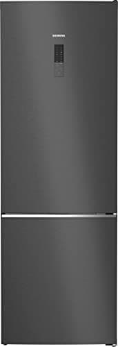 SIEMENS KG49NAXCF, iQ500, Smarte XXL-Kühl-Gefrier-Kombination, 203 x 70 cm, 311 L Kühlen & 129 L Gefrieren, noFrost, hyperFresh für längere Frische, schnelles Kühlen, sehr Leise 35dB, schwarzer Stahl