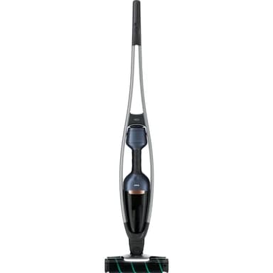AEG QX9-1-P5IB 2in1 Akku Staubsauger/beutellos/Zubehörset/bis zu 55 Min. Laufzeit/freistehend/schonende Power-Softrolle/Schmutzaufnahme großer Partikel/LED-Frontlichter/leise/blau
