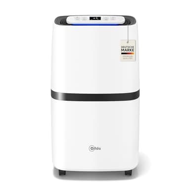 alfda AEF2000 Luftentfeuchter elektrisch - 20 L Tag Raumentfeuchter bis 30m² - leiser Luftentfeuchter mit Abschaltautomatik, Hygrostat & Touch-Display - Dehumidifier für Schlafzimmer & Badezimmer