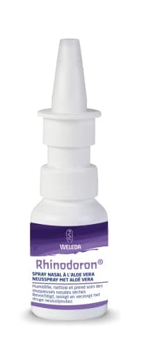 WELEDA Rhinodoron® Nasenspray mit Aloe Vera & isotonischem Salzwasser [Ohne Gewöhnungseffekt] - Nasenspray für Erwachsene, Kinder & Babys - Ohne Konservierungsstoffe - Auch bei Heuschnupfen - 20 ml