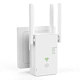 Aenxwa WLAN Repeater WLAN Verstärker 1200Mbit/s Dualband 2,4GHz+5GHz WiFi Booster mit Repeater/Router/Access Point Modus,4 Antenne,Einfache Einrichtung,WiFi Range Extender Mit LAN/WAN Port 2a