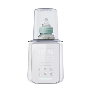 8-in-1 Babyflaschenwärmer mit Nachtlicht, Muttermilch-Erwärmer mit Präziser Temperaturanzeige & Digitalem Touchscreen, Schnellaufheizung & Dampfsterilisation (Perlweiß​​)