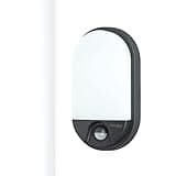 Oktaplex lighting LED Aussenlampe Oval mit Bewegungsmelder Lumi Motion IP54-10W 800Lm warmweiß 3000K - Aussenleuchte Ovalleuchte außen anthrazit