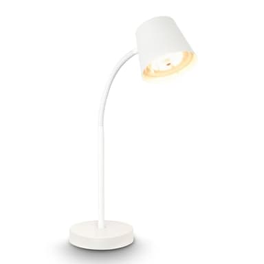 BRILONER - LED Tischlampe kabellos mit Touch, schwenkbar, drehbar, Akku & Lichtquelle tauschbar, Nachttischlampe, Leselampe, Schreibtischlampe, Tischleuchte, Akku Lampe, Home Office, 38,5cm, Weiß