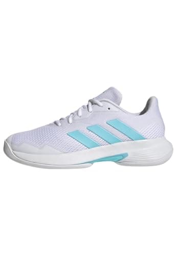 Adidas Damen CourtJam Control Tennis Shoes, Cloud White/Bliss Blue/Cloud White, 38 EU