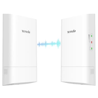 Tenda O1-5G WLAN Bridge Outdoor WiFi Bridge Point-to-Point CPE (867 Mbit/s auf 5GHz, WLAN Brücke mit 9dBi Antenne, Passive PoE, Zentrales Management, 1km Reichweite, IP65 Wasserdicht) (2er Pack)