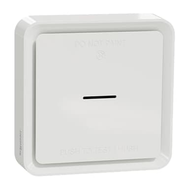 Schneider Electric Wiser Smart Home Rauchmelder, Steuerung manuell oder per App, über Hub kompatibel mit Alexa und Google, IP20, 10-Jahres Batterie, Artikelnummer CCT599002
