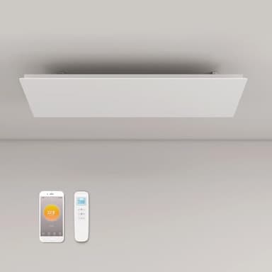 Infrarotheizung Deckenmontage mit Thermostat 1300 Watt, Deckenheizung Infrarot Deckenheizstrahler, APP Fernbedienung Steuerung, Elektroheizung Heizplatte Heizkörper Heizpaneel, Überhitzungsschutz