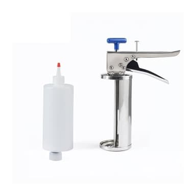 Edelstahl Burger Sauce Gun Salat Dressing Spender 10g 20g Hamburger Marmelade Füller Flasche Squeezer Shop Ausrüstung für den Heimwerkergebrauch