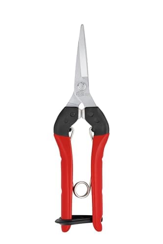 FELCO 322 Ernteschere mit langer Reichweite, 46 mm verchromte Klinge, 10 mm Schnitt, ergonomische Stahlgriffe, Polyurethan-Stoßdämpfer, leicht und präzise, für Gärtner, Floristen, Winzer