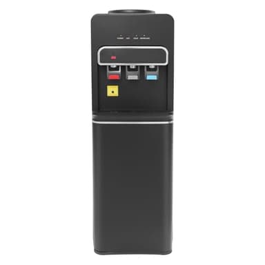 Elektrischer Bodenstehender Wasserspender mit Bodenbeladung, 550W 3-in-1 Kalt Heiß & Raumtemperatur Wasser, 85-95℃ Heißwasserspender für Zuhause, Büro, Küche, Schlafzimmer (Schwarz)