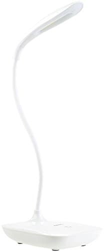 PEARL Schreibtischlampe: Schwanenhals-Schreibtischleuchte mit 3-Watt-COB-LED & Akku, USB-Ladung (Akku Schreibtischlampe, LED Tischlampe USB, Tischleuchte Batterie)