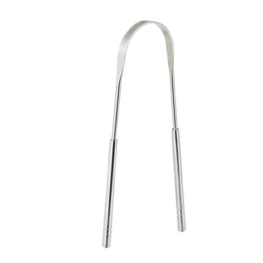 Zungenreiniger Edelstahl, "U"-Form Tongue Scraper, Tongue Cleaners, Sicher und Komfortabel, Fördern Sie die Mundhygiene