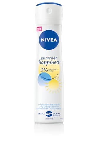 NIVEA Summer Happiness Deospray, Deo ohne Aluminium (ACH) mit sanfter Pflege, antibakterielles Deodorant mit 48h Schutz und einzigartiger INFINIFRESH Formel (150 ml)