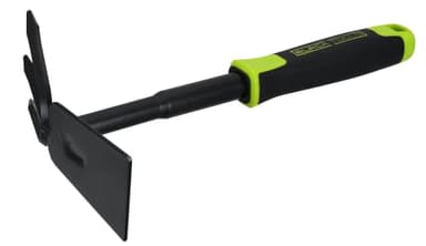 BLACK TOOLS® Garden Kombihacke | Zum Auflockern und Jäten | Rutschfester Griff | Korrosionsgeschützt | Länge 30 cm | Garten, Kübel, Balkonkästen, Beete