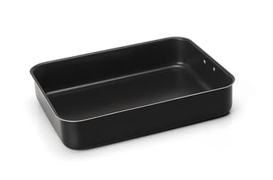 Zanetti - Jumbo, Antihaft-Lasagnee Größe 30 x 22 cm, rechteckige Lasagne-Form mit Ring zum Aufhängen, platzsparend, Farbe Schwarz, hergestellt in Italien