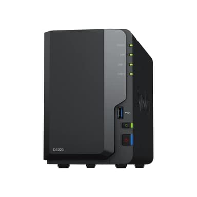 Synology DS223 2-Bay Diskstation NAS (Realtek RTD1619B Quad-Core 2GB Ram 1xRJ-45 1GbE LAN-Port) 12TB Bundle mit 2 x 6TB Seagate IronWolf NAS HDDs