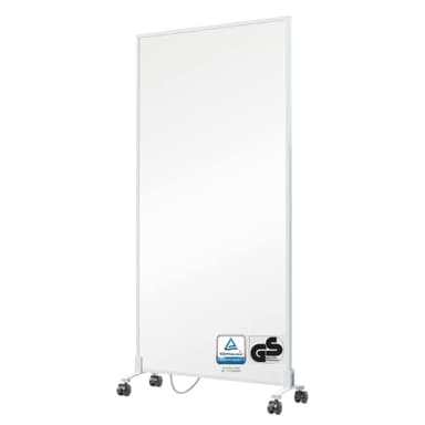 BR Bringer Infrarotheizung Standgerät - 1200 Watt - Energiesparend - Mobile Elektroheizung mit Standfüßen auf Rollen - TÜV & GS - Deutsche Qualitätsmarke (weiß)