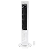 Brandson - Turmventilator mit Wasserkühlung 3 in 1 - Preisträger 2025 - Verdunstungskühler - Luftkühler - Ventilator - mobile Klimaanlage ohne Abluftschlauch - leise - 3L Wassertank - weiß