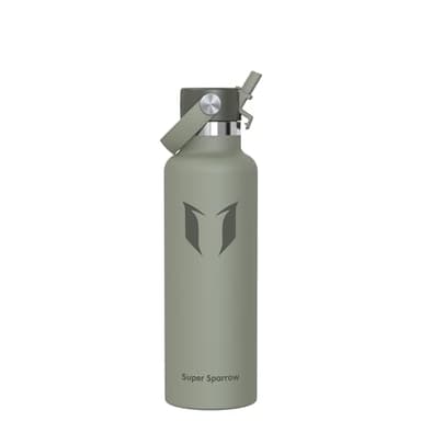 Super Sparrow Trinkflasche Edelstahl - Ultraleicht Thermobecher - 750ml - Standardmund Stroh-Deckel - BPA-Frei Thermoskanne, Thermosflasche für Sport, Travel, Schule, Outdoor