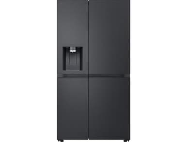 LG GSLE90EVAC Side by Side Kühlschrank, Klasse C, 628 L, Multi-Door Kühlschrank mit Gefrierfach, Eis-, Crushed Ice- Wasserspender UVnano, Total NoFrost, Smart Inverter Kompressor, Wi-Fi, Festwasser