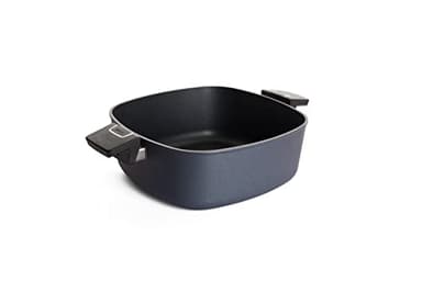 WOLL – Diamond Lite Kasserolle 28×28 cm, 6,0 Liter viereckig mit 2 Seitengriffen – Antihafttopf aus Aluminiumguss, backofenfest, für Ceran, Gas, Elektro & Halogen – Kasserolle