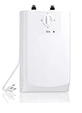 AEG Boiler BOI 5 U, Untertischboiler 5 Liter Niederdruck mit Stecker 230V für Küchenspüle + Wachbecken, 2 kW, Made in Germany, 204616