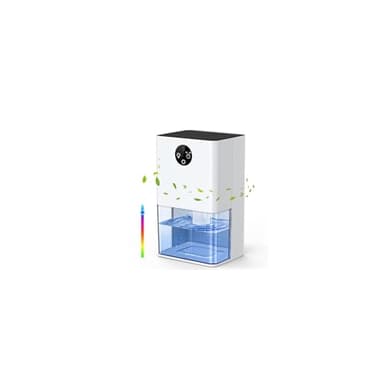 Luftentfeuchter Elektrisch Entfeuchter Keller 1800mL Raumentfeuchter Klein Dehumidifier Automatisches Abtauen Mit Timer 7-Farben RGB Leiser Entfeuchter Elektrisch für Waschküche, Wohnung, Badezimmer