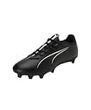PUMA Unisex Ultra 5 Play FG/AG Soccer Shoe, Black White, 47 EU
