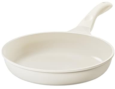 Redchef Keramik Pfanne 28cm Antihaft Beschichtet, Bratpfanne Induktion, Omelette Pfanne, Kochgeschirr Chef's Pan PTFE-frei PFAS-frei PFOA-frei, Kratzfest Spülmaschinenfest, Beige