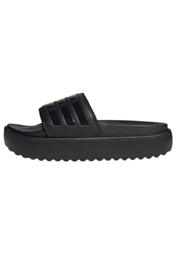 adidas Damen Adilette Platform Slides, Core Black / Core Black / Core Black, 39 EU