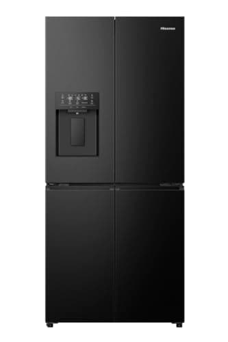 Hisense RQ5P470SYFD Cross Door/Freistehend/EEK D /35 dB/Total No Frost /483 L/My Fresh Choice/Metal Cooling/Multi-Schubladen-Design/Eis und Wasserspender/HxBxT 178,5 x 79,4 x 69,8 cm/Schwarz