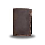 Huys Leder Geldbörse mit RFID Schutz/Brieftasche mit sechs Kartenfächern und Bargeldfach/Echte Lederbrieftasche/Mit Geschenkebox/Stabile Handgenähte Naht