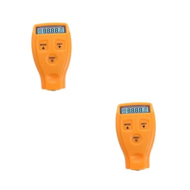 SOLUSTRE 2stücke Lackdickenmessgerät Für Auto Ultrasonic Film Coating Tester Mit Lcd-display Tragbare Messlösung Gelb Für Fahrzeuglackinspektion Und Industrielle Anwendungen